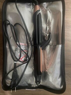 Black and Rose Gold 1" Curling Iron